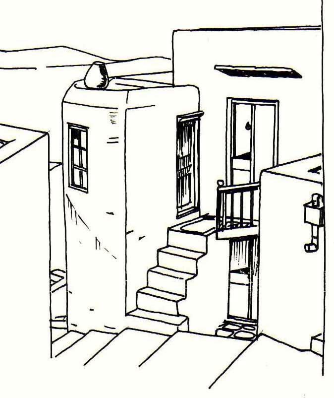 Traditional Medieval Stone House In "Ano Syros" Luaran gambar